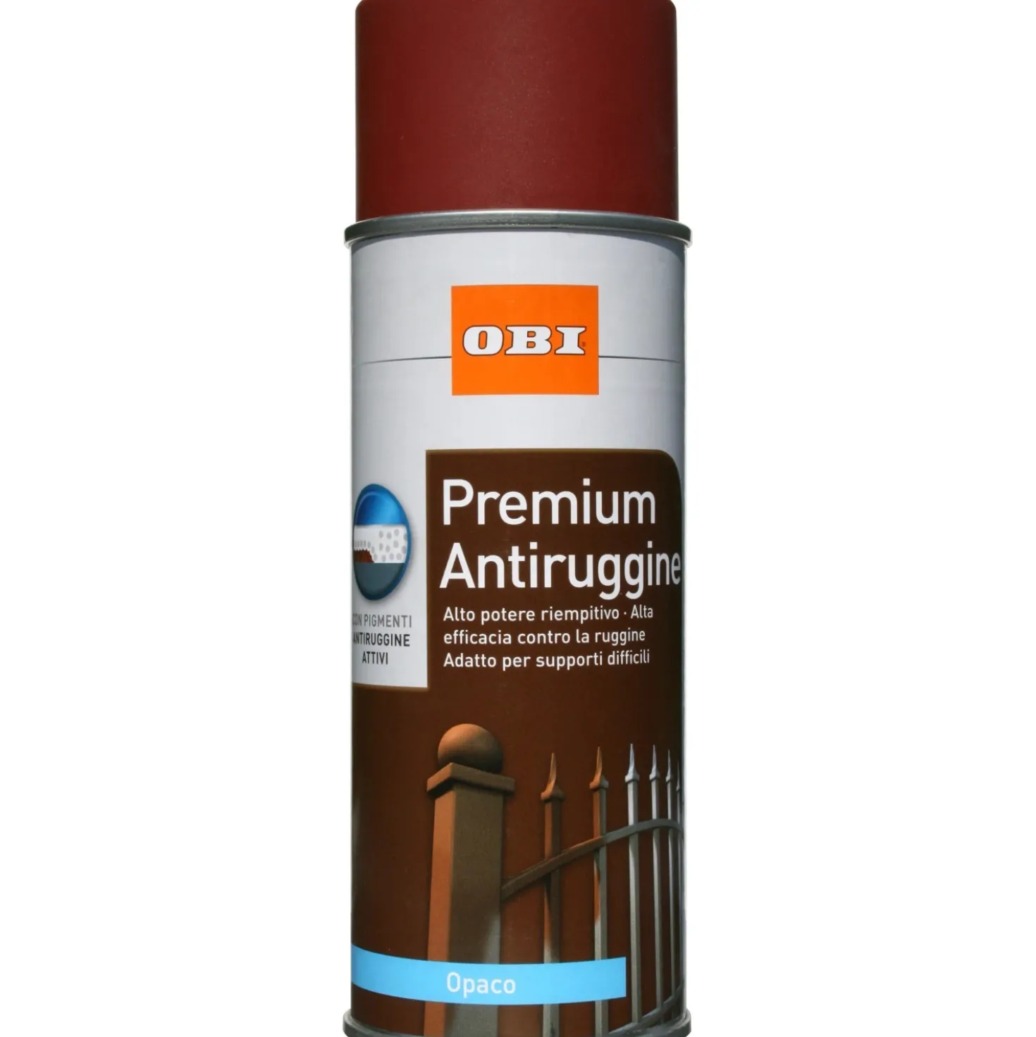 OBI fondo Premium spray antiruggine opaco rosso bruno 400 ml