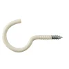 Occhiello a vite aperto in acciaio plastificato bianco 6,2x100 mm 3 pz