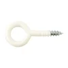 Occhiello a vite chiuso in acciaio plastificato bianco 4,4x50 mm 4 pz