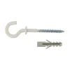 Occhiello aperto con tassello acciaio plastificato zincato e grigio 5x84 mm 4 pz