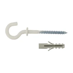 Occhiello aperto con tassello acciaio plastificato zincato e grigio 5x84 mm 4 pz