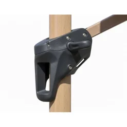 Ombrellone a palo decentrato Heliantus 300x400 cm legno