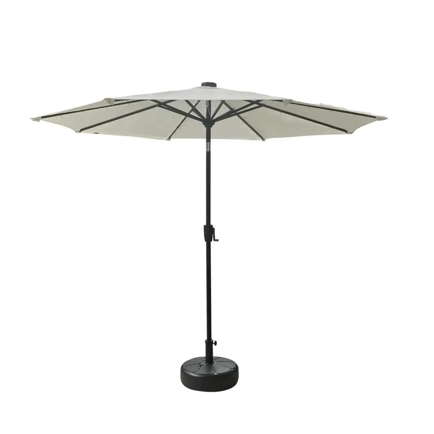 Ombrellone da giardino a palo centrale Benjamin Ø 3 m x H 2,4 m antracite
