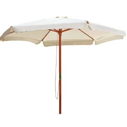 Ombrellone da giardino a palo centrale 1000 Ø 285 x H 254 cm ecrù