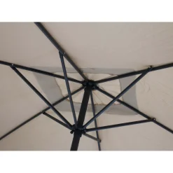 Ombrellone da giardino a palo centrale 300x200 cm tortora