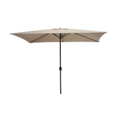 Ombrellone da giardino a palo centrale 300x200 cm tortora