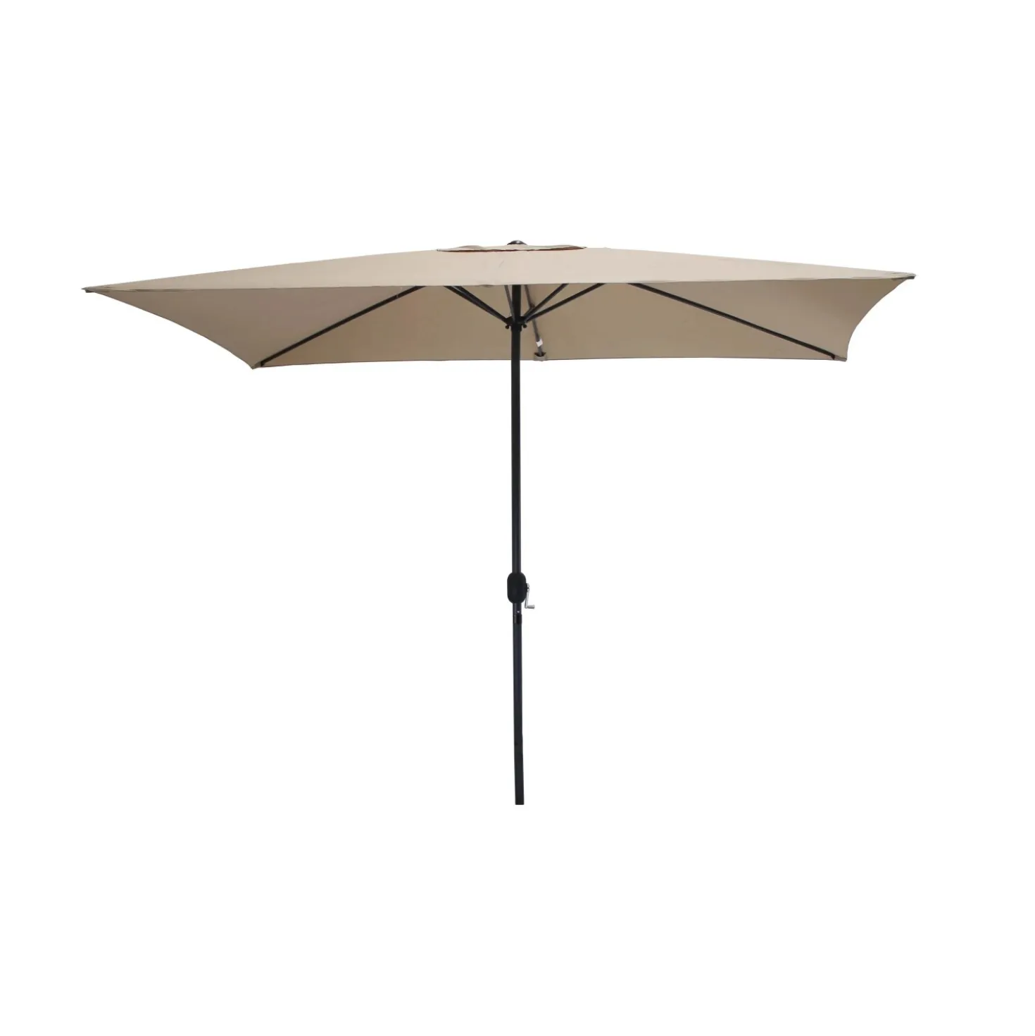 Ombrellone da giardino a palo centrale 300x200 cm tortora