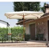 Ombrellone da giardino a palo centrale 1001 300x400 H 293 cm ecrù