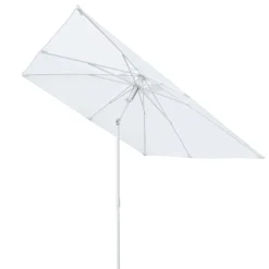 Ombrellone da giardino a palo centrale Arkansas 2,1x2,1 m H 2,4 m bianco