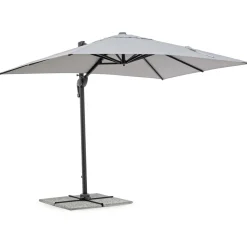 Ombrellone da giardino a palo decentrato Bizzotto Ines 200x300 cm grigio