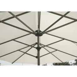 Ombrellone da giardino a palo centrale 5061 200x400 H 246 cm ecrù