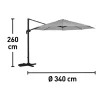 Ombrellone da giardino a palo decentrato Ø 340 cm ecrù