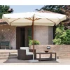 Ombrellone da giardino a palo centrale 4004 300x400 H 289 cm ecrù