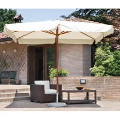 Ombrellone da giardino a palo centrale 4004 300x400 H 289 cm ecrù