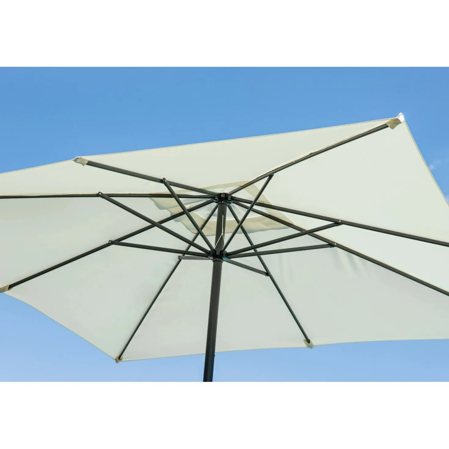 Ombrellone da giardino a palo centrale antivento Ø 300 cm ecrù