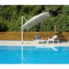 Ombrellone da giardino a palo decentrato 5047 300x400 H 275 cm grigio