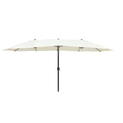 Ombrellone da giardino a palo centrale 5060 270x450 H 254 cm ecrù