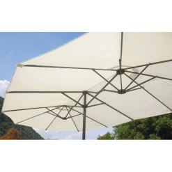 Ombrellone da giardino a palo centrale 5060 270x450 H 254 cm ecrù