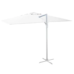 Ombrellone da giardino a palo decentrato New Michigan Ø 200 cm bianco