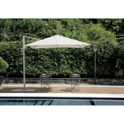 Ombrellone da giardino palo decentrato fusto creta 3x4 m Ecrù