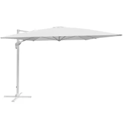 Ombrellone da giardino palo decentrato fusto antracite 3x3 m Bianco