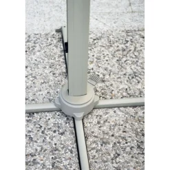 Ombrellone da giardino palo decentrato fusto creta 3x3 m Ecrù