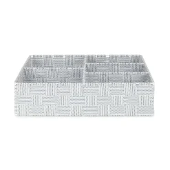 Organizer 5 scomparti Toronto bianco grigio 32x25x8 cm