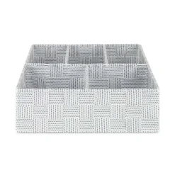Organizer 5 scomparti Toronto bianco grigio 32x25x8 cm