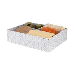 Organizer 5 scomparti Toronto bianco grigio 32x25x8 cm