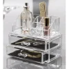 Organizer a 2 cassetti con espositore per cosmetici