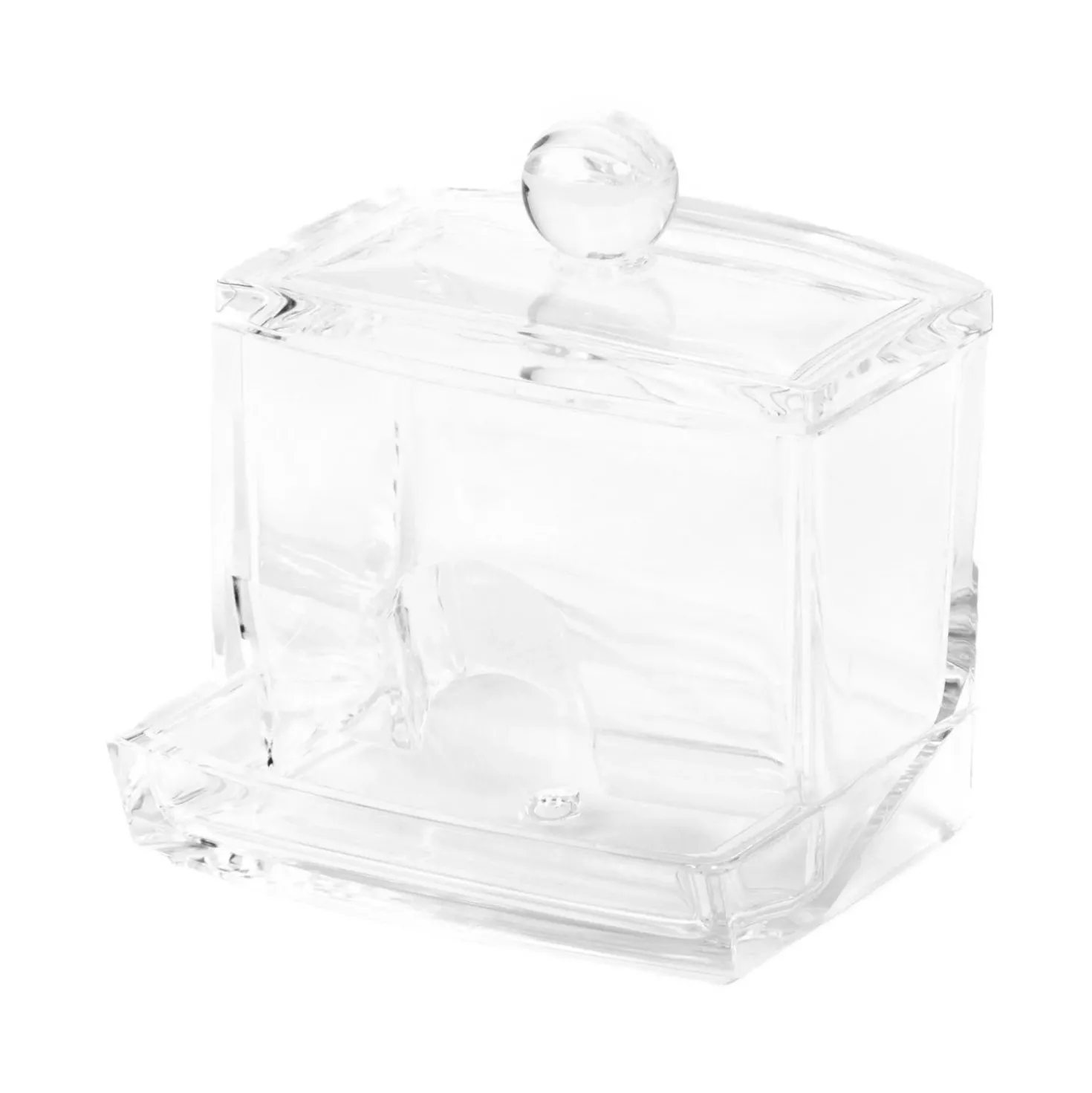 Organizer trasparente porta bastoncini cotone 9,3x8x9,9 cm