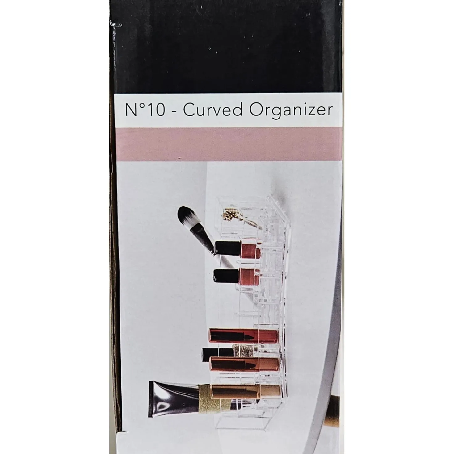 Organizer trucchi trasparente curvo 28x12x6,5 cm