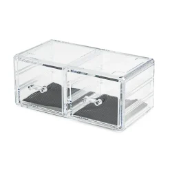 Organizer trucchi trasparente 2 cassetti 23,8x15,3x10,8 cm