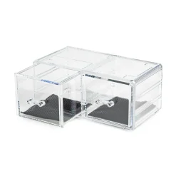 Organizer trucchi trasparente 2 cassetti 23,8x15,3x10,8 cm