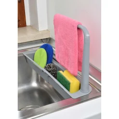 Organizzatore regolabile per lavello Sponge Box 32-45x26x9 cm azzurro