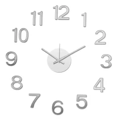 Orologio da parete componibile Idra Ø 45 cm argento
