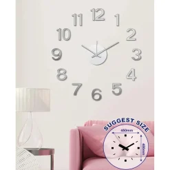 Orologio da parete componibile Idra Ø 45 cm argento