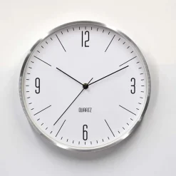 Orologio da parete Lira Ø 30x4 cm bianco ed argento