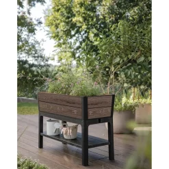 Orto rialzato Keter finitura Walnut 113x48x79,5 cm