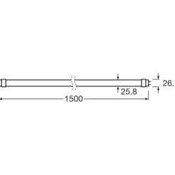 Osram lampada fluorescente LED tubolare G13 21,5 W bianco caldo
