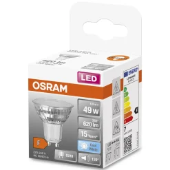OSRAM Lampadina LED PAR16 120°, 80W 4000K GU10