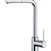 Paini miscelatore lavello canna alta con doccetta estraibile Line Ø 35 mm