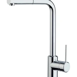 Paini miscelatore lavello canna alta con doccetta estraibile Line Ø 35 mm