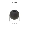Palline ferma cima Ø esterno 18 mm nera 2 pz