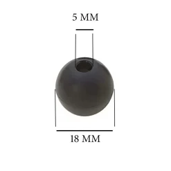 Palline ferma cima Ø esterno 18 mm nera 2 pz