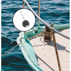 Palline ferma cima Ø esterno 18 mm nera 2 pz