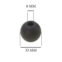 Palline ferma cima Ø esterno 33 mm nera 2 pz