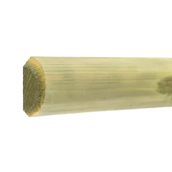Palo mezzo tondo in legno traverso 3,5 x 7 x H 250 cm