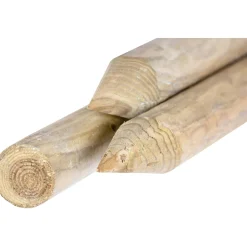 Palo tondo in legno con punta Ø 5,5 x H 200 cm