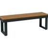 Panca da giardino Lipson in legno 120x35x40 cm